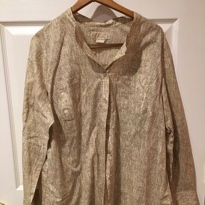 Tan button down Michael Kors blouse